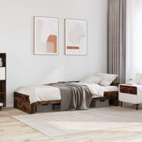 Bedframe zonder matras hout gerookt eikenkleurig 90x190 cm - thumbnail