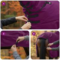 VidaXL Paardendeken donkergroen en zwart 155 cm polyester - thumbnail