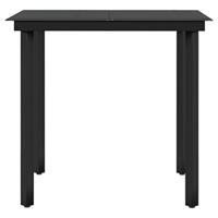 3-delige Tuinset met kussens zwart - thumbnail