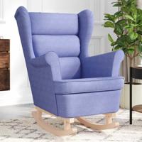 Schommelstoel 74x90x102 cm stof jeansblauw - thumbnail