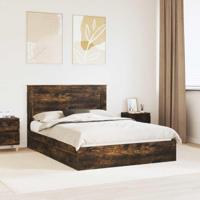 Bedframe met lade Gerookt eiken 140 x 190 cm Bewerkt hout - thumbnail