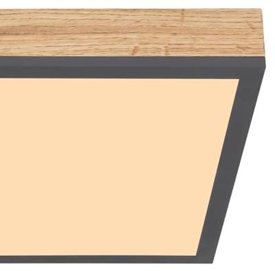 Globo Houten led plafondlampDoro 30x30cm - 416080WD1