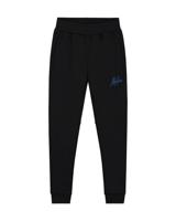 Malelions Sweat broek signature gestreept - Zwart / Kobalt blauw - thumbnail