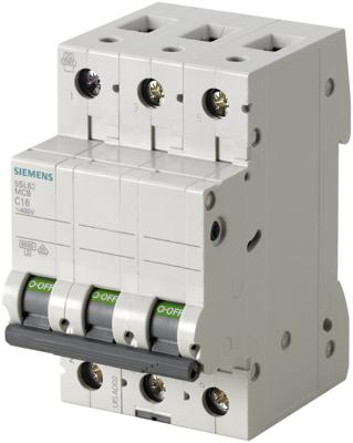 Zekeringautomaat 3-polig 32 A 400 V Siemens 5SL63326 Zekeringautomaat 3-polig 32 A 400 V Siemens 5SL63326