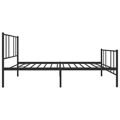 Bedframe met hoofd- en voeteneinde metaal zwart 90x190 cm