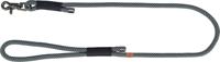 TRIXIE Soft Rope 1984001 Hondenriem, M-L 1,0 m/10 mm, zwart/grijs, robuuste lange hondenriem van touw met Trigger Snap Hook, voor middelgrote honden, zacht en rond materiaal met polsband - thumbnail