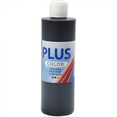 Plus Color acrylverf, zwart, 250 ml/ 1 fles Plus Color acrylverf, zwart, 250 ml/ 1 fles