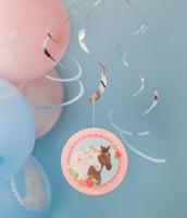 Letterslinger Happy Birthday Paarden Roze - thumbnail