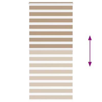 Zebra Blind 110x200 cm stofbreedte 105,9 cm polyester zandbruin