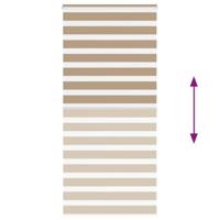 Zebra Blind 110x200 cm stofbreedte 105,9 cm polyester zandbruin - thumbnail