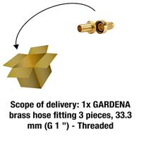 GARDENA 07152-20 7152 Messing Slangschroefstuk 30,3 mm (1) binnendraad, 33,25 mm (1) buitendraad, 19 mm (3/4) Ø - thumbnail