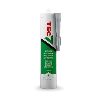 TEC7 alles afdichten, lijmen en monteren - grijs - 310ml patroon