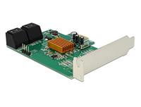 DeLOCK 4-poorts SATA PCIe-kaart adapter - thumbnail