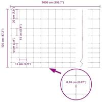VidaXL Wilde hek warm verzinkt 1000 x 120 x 0,18 cm ijzer - thumbnail