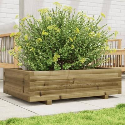 VidaXL Plantenbak 90x60x26,5 cm geïmpregneerd grenenhout