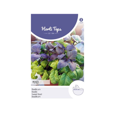 Zaden Basilicum gemengd Hortitops - Hortitops