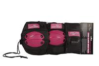 Street Rider skate beschermset 6 delig roze/zwart medium - thumbnail