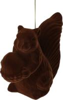 Kersthanger eekhoorn 16 cm donker bruin - thumbnail