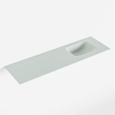 MONDIAZ LEX Greey solid surface inleg wastafel voor toiletmeubel 100cm. Positie wasbak rechts
