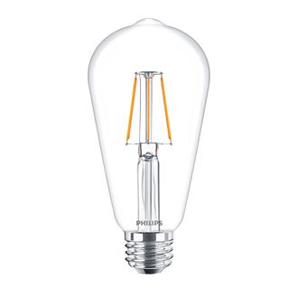Philips E27 LED Filamentlamp - Transparant - Warm wit licht - 4W vervangt 40W