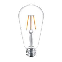 Philips E27 LED Filamentlamp - Transparant - Warm wit licht - 4W vervangt 40W - thumbnail