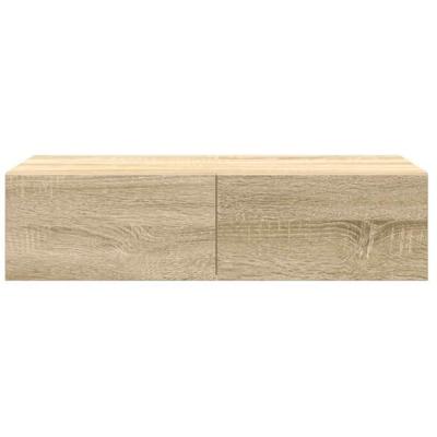 Wandschap met lades 60x26,5x15cm bewerkt hout sonoma eikenkleur Wandschap met lades 60x26,5x15cm bewerkt hout sonoma eikenkleur