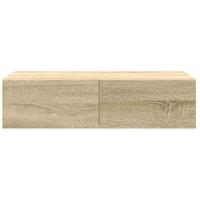Wandschap met lades 60x26,5x15cm bewerkt hout sonoma eikenkleur - thumbnail