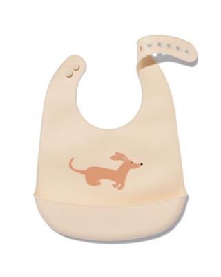 HEMA Slabbetje met bakje beige met hond