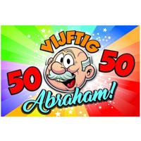 Wanddecoratie 50 jaar Abraham Rainbow 3D - thumbnail