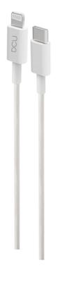 DCU Tecnologic | USB-C naar Lightning-kabel | USB-C adapter | opladen en synchroniseren van apparaten met iPhone/iPad | Lengte: 1 m | Wit