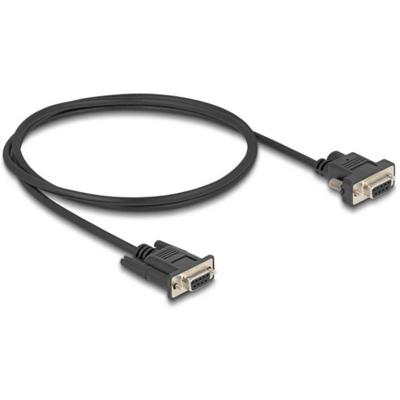 Delock Aansluitkabel Serieel [1x D-sub bus 9-polig - 1x D-sub bus 9-polig] 1 m Zwart
