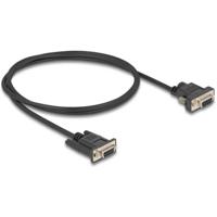Delock Aansluitkabel Serieel [1x D-sub bus 9-polig - 1x D-sub bus 9-polig] 1 m Zwart - thumbnail