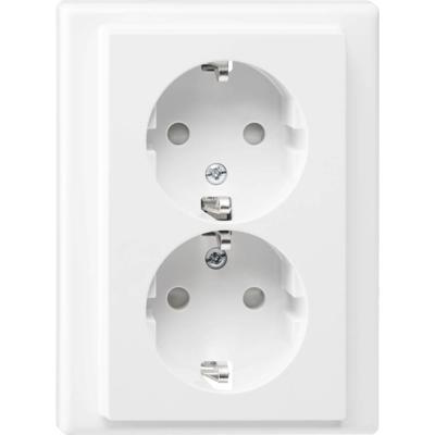 Merten MEG2420-1419 Wandcontactdoos System M Polar-wit 1 stuk(s)