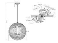 Trio HanglampBoolan donker houtbruin - 305900126 - thumbnail