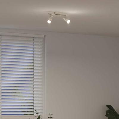 VidaXL Plafondspot met schijnwerpers nikkel 25,5 x 8 x 11 cm staal