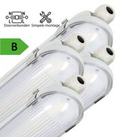 4 PACK - LED's Light Pro Philipps TL Armatuur Strip 60 cm - Koppelbaar - Energielabel B - IP65 waterdicht - 2650 lm - 175lm/w - thumbnail