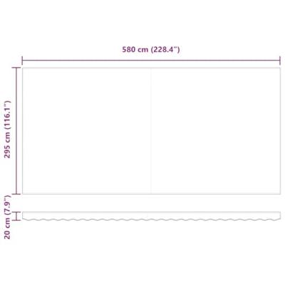 Luifel automatisch uittrekbaar LED 600x300 cm antraciet en wit