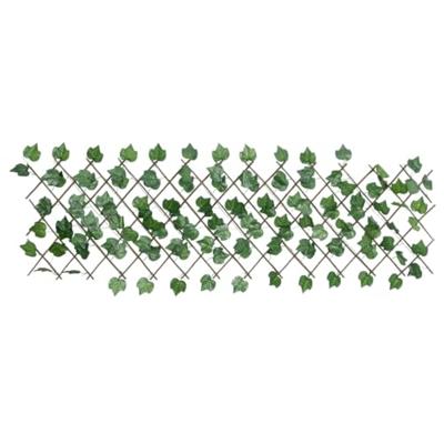 VidaXL Kunstplant druivenblad op latwerk uittrekbaar 190x60 cm groen - thumbnail