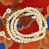 Mala Been Naturel 108 Kralen met Dorje & Bell Tellers (0,8 cm) - thumbnail