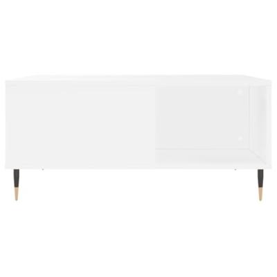 Salontafel 80x80x36,5 cm bewerkt hout wit Salontafel 80x80x36,5 cm bewerkt hout wit