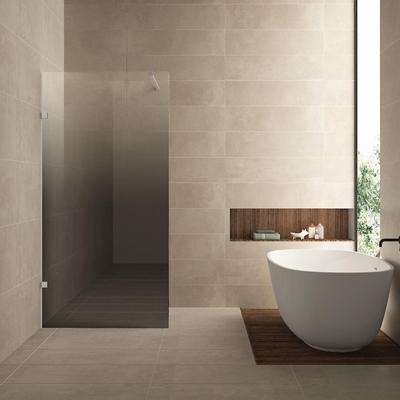 Inloopdouche Links Wiesbaden Less 100x200 cm 8 mm Nano Spiegelrook- naar Helder Glas Chroom