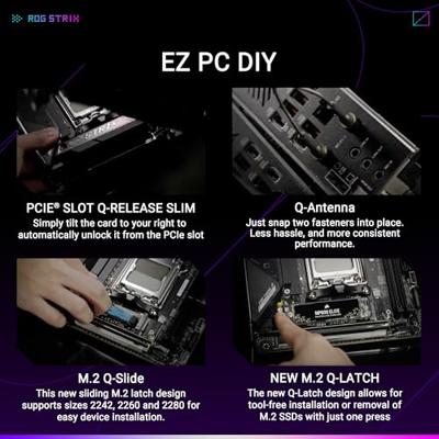 Moederbord - ASUS - ROG STRIX B850-I GAMING WIFI - AMD B850 - AM5 mini ITX-slot - thumbnail