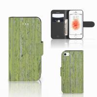 Apple iPhone 5 | 5s | SE | Book Style Case | Green Wood - thumbnail