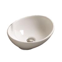 Waskom Sanilux Vienna Keramiek 40,5x33x14cm Ovaal Wit (exclusief waste) - thumbnail