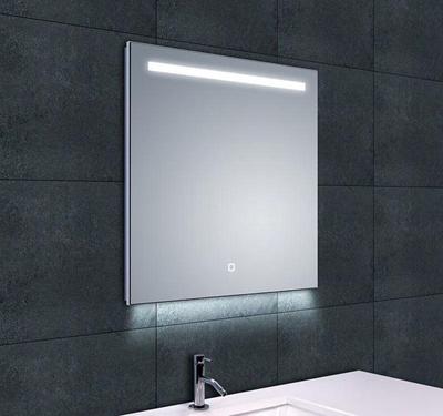 Badkamerspiegel Ambi one | 60x60 cm | Vierkant | Directe en indirecte LED verlichting | Touch button | Met verwarming Badkamerspiegel Ambi one | 60x60 cm | Vierkant | Directe en indirecte LED verlichting | Touch button | Met verwarming