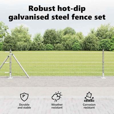 VidaXL Hek met paal zilver 0,6 x 10 m staal