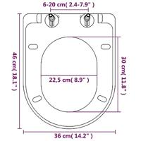 Toiletbril soft-close met quick-release ontwerp vierkant wit - thumbnail