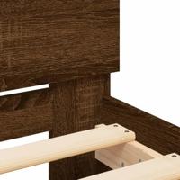 Bedframe met hoofdeinde bruin eikenkleur 150x200 cm - thumbnail