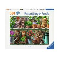 Ravensburger Legpuzzel katjes in het rek, 500st. - thumbnail