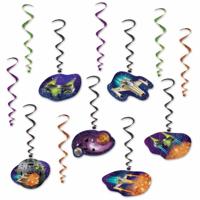 Hangdecoratie Space Whirls 12 stuks - thumbnail